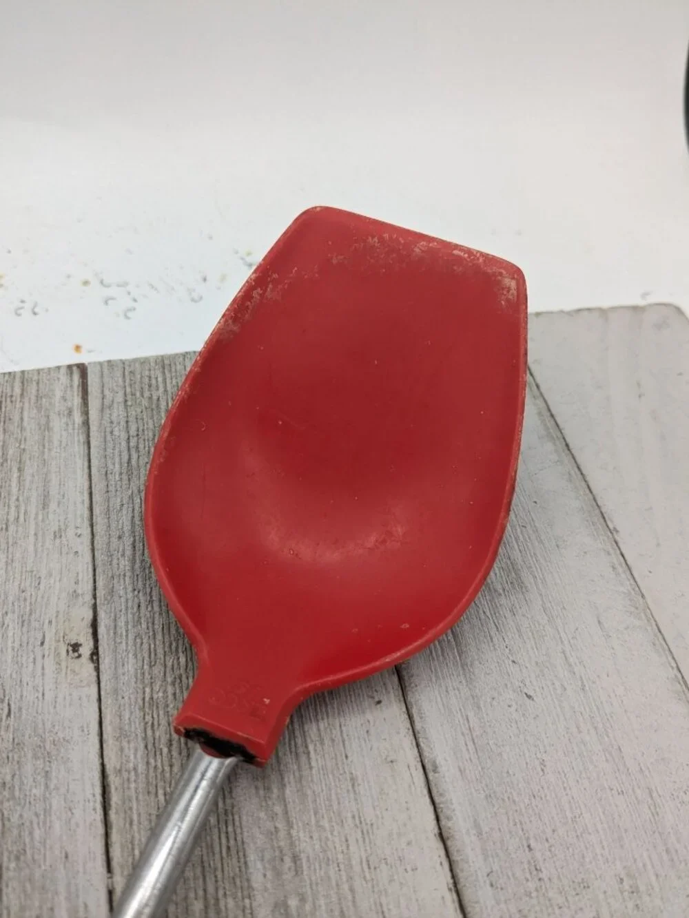 Vintage Ekco Solid Serving Spoon Red Handle Nylon 11 1/4